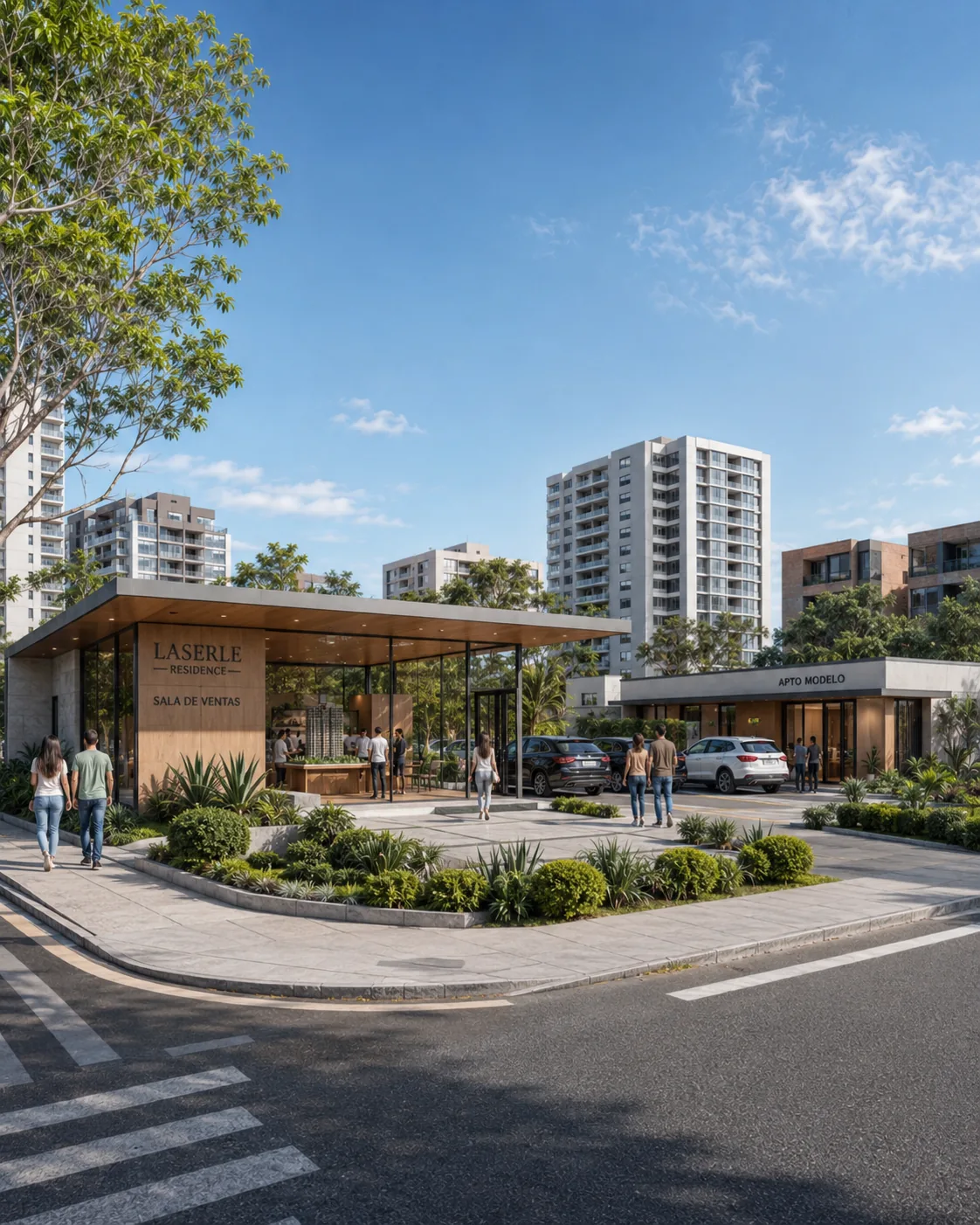 Vista urbana comercial